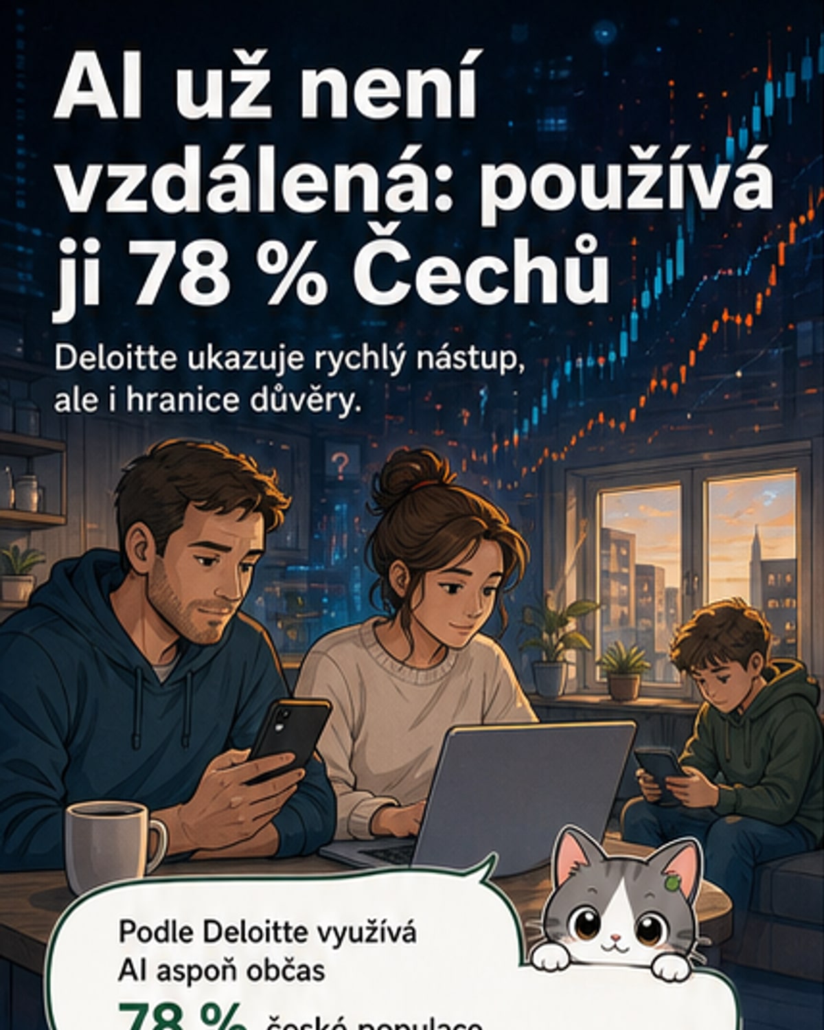 78 % Čechů už používá AI
