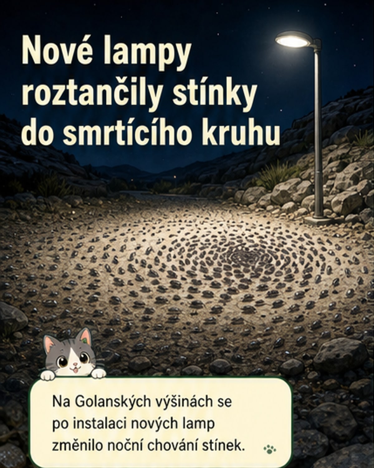 Tisíce stínek krouží kolem světel