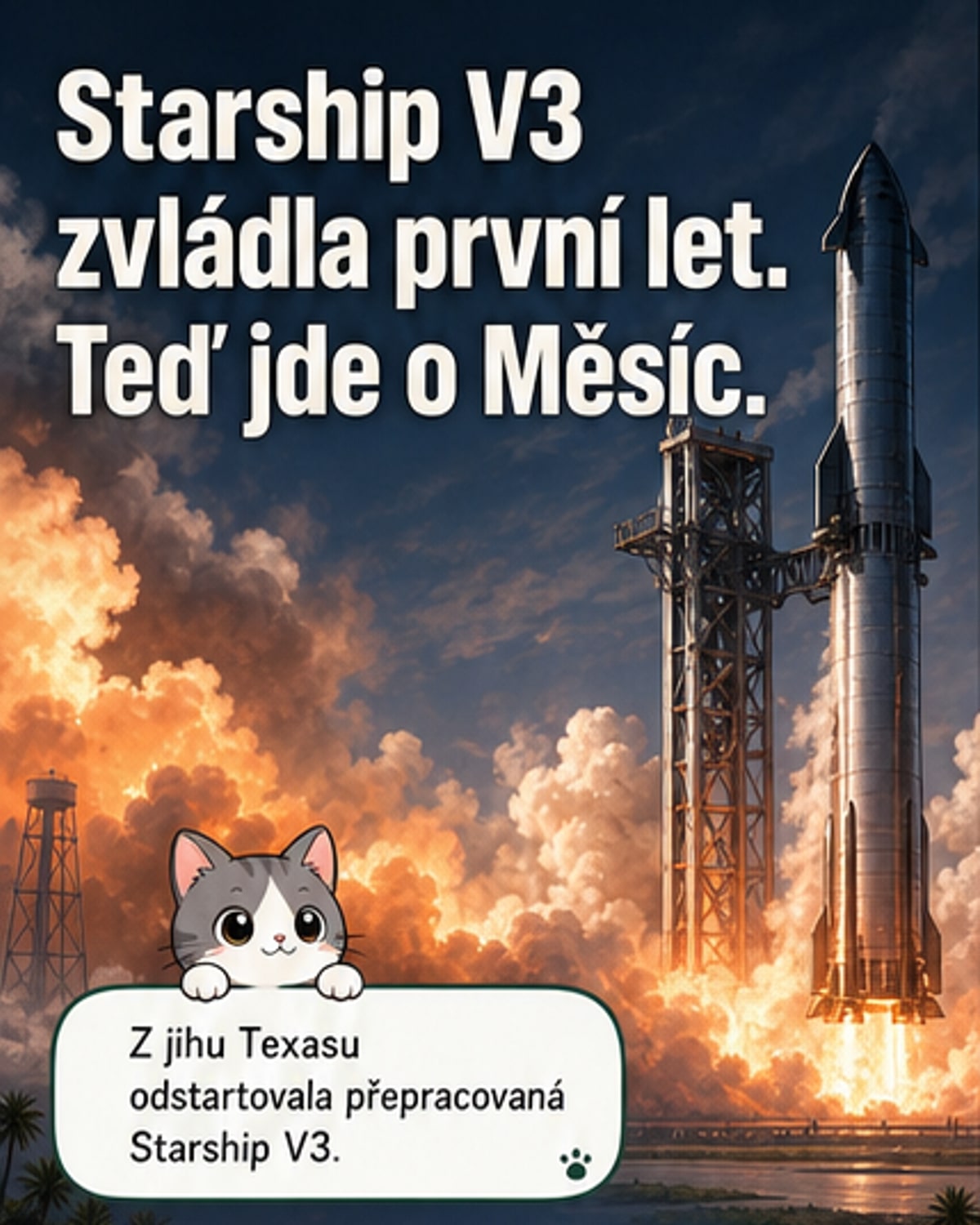 SpaceX úspěšně vzlétl s nejvýkonnějším Starshipem