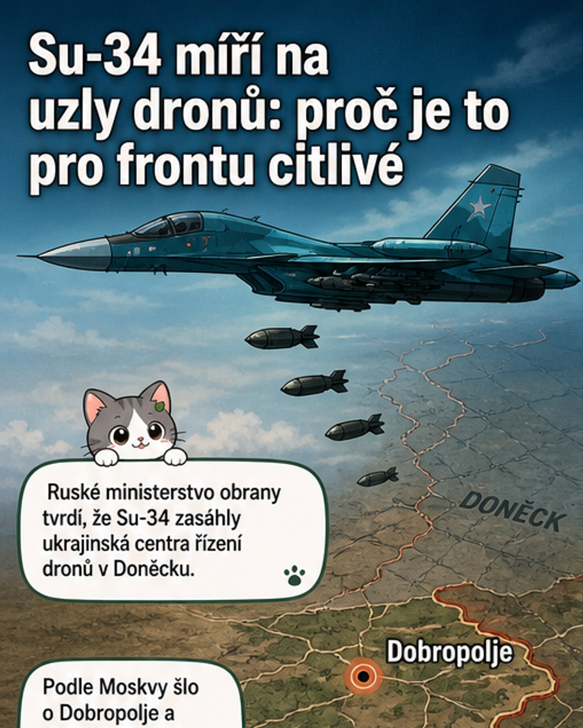 Ruské stíhačky zasáhly centra řízení ukrajinských dronů