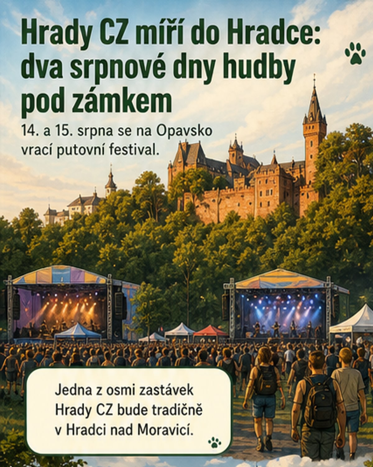 Hudba zní v hradním podhradí