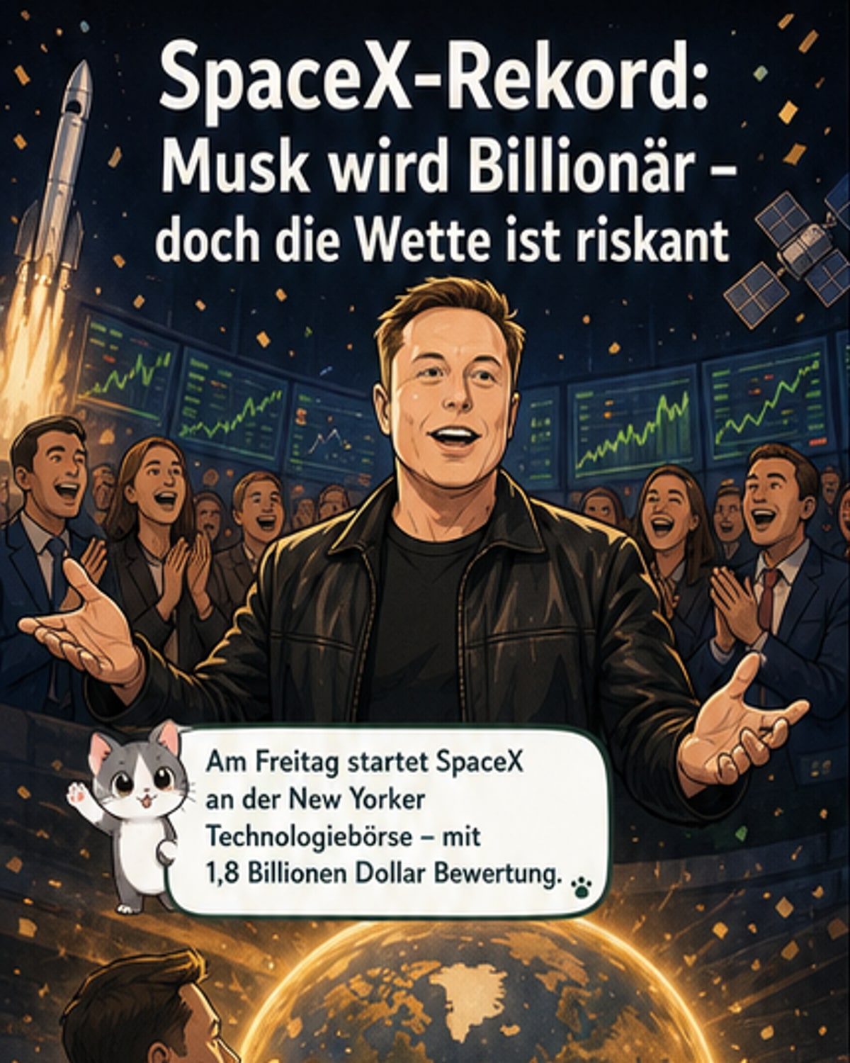SpaceX startet mit Rekordwert