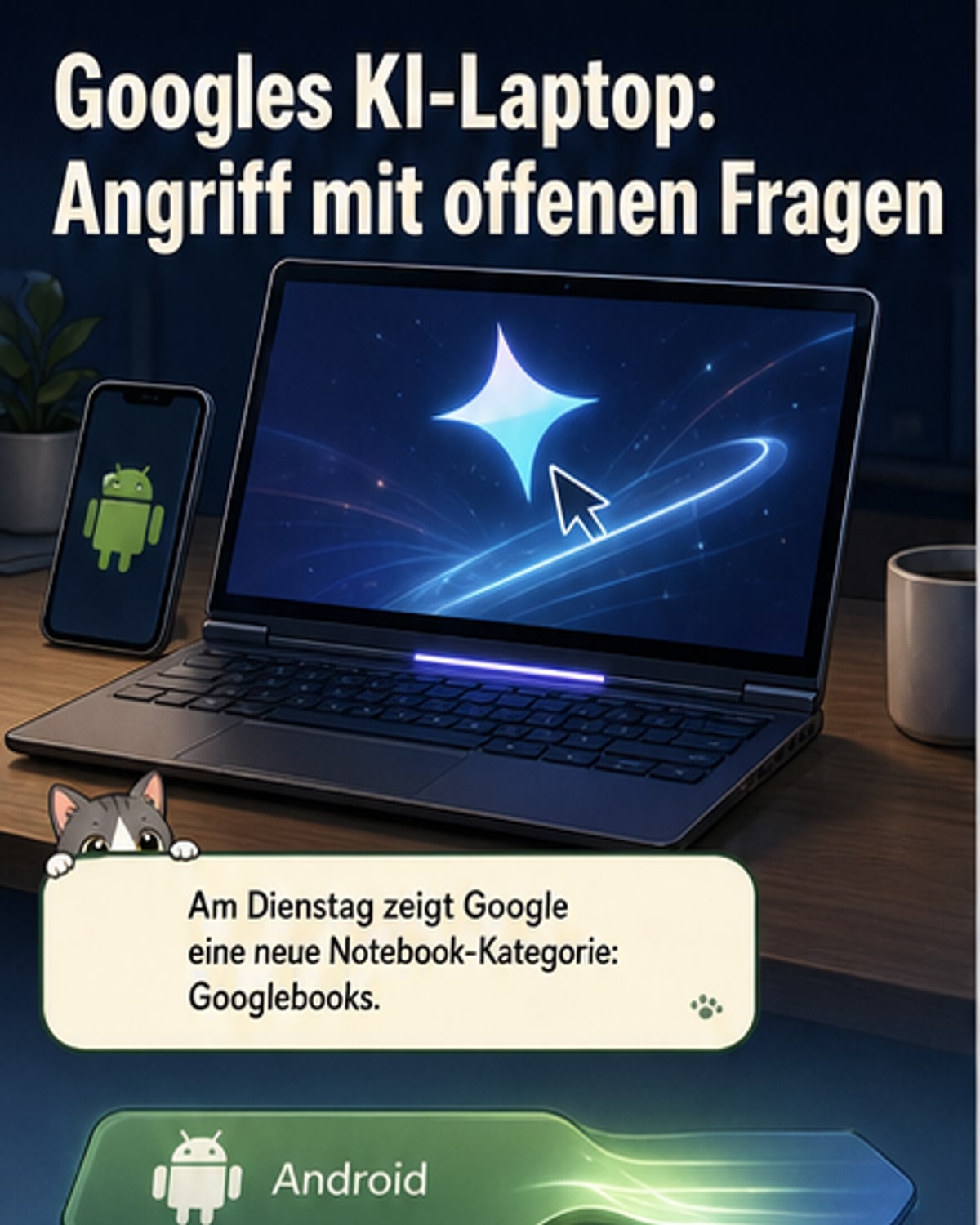 Google launcht Googlebooks & Android 17