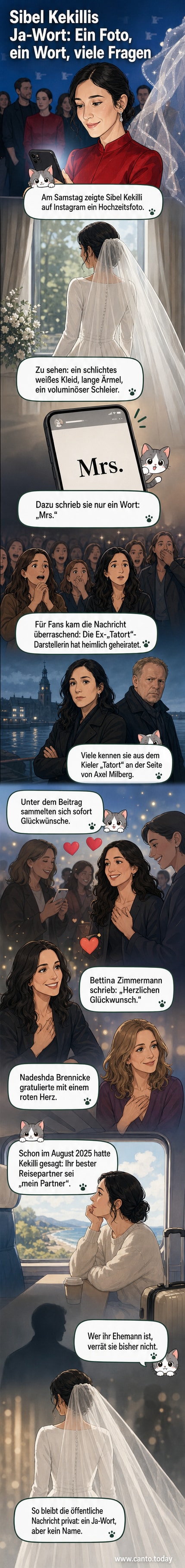 Sibel Kekilli im weißen Brautkleid mit Schleier, von hinten aufgenommen, auf Instagram veröffentlicht.