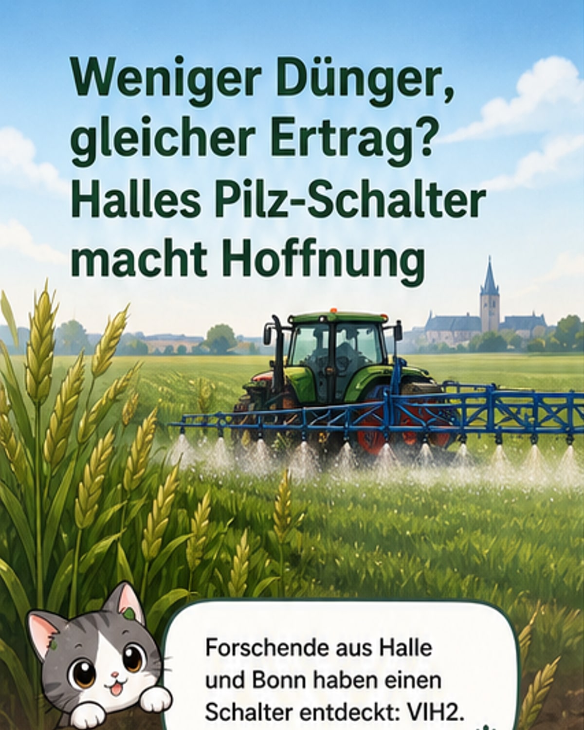Pflanzen trickst Pilz – mit weniger Dünger gleich viel Ertrag