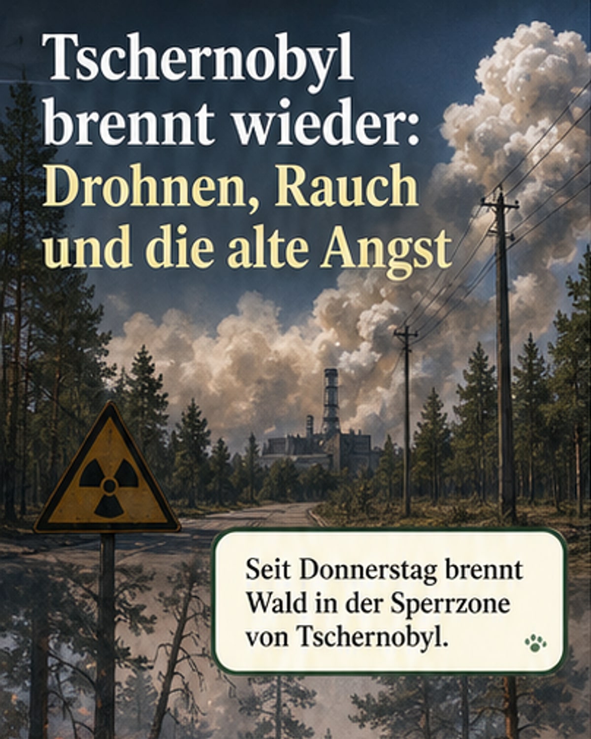 Waldbrand in Tschernobyl-Sperrzone