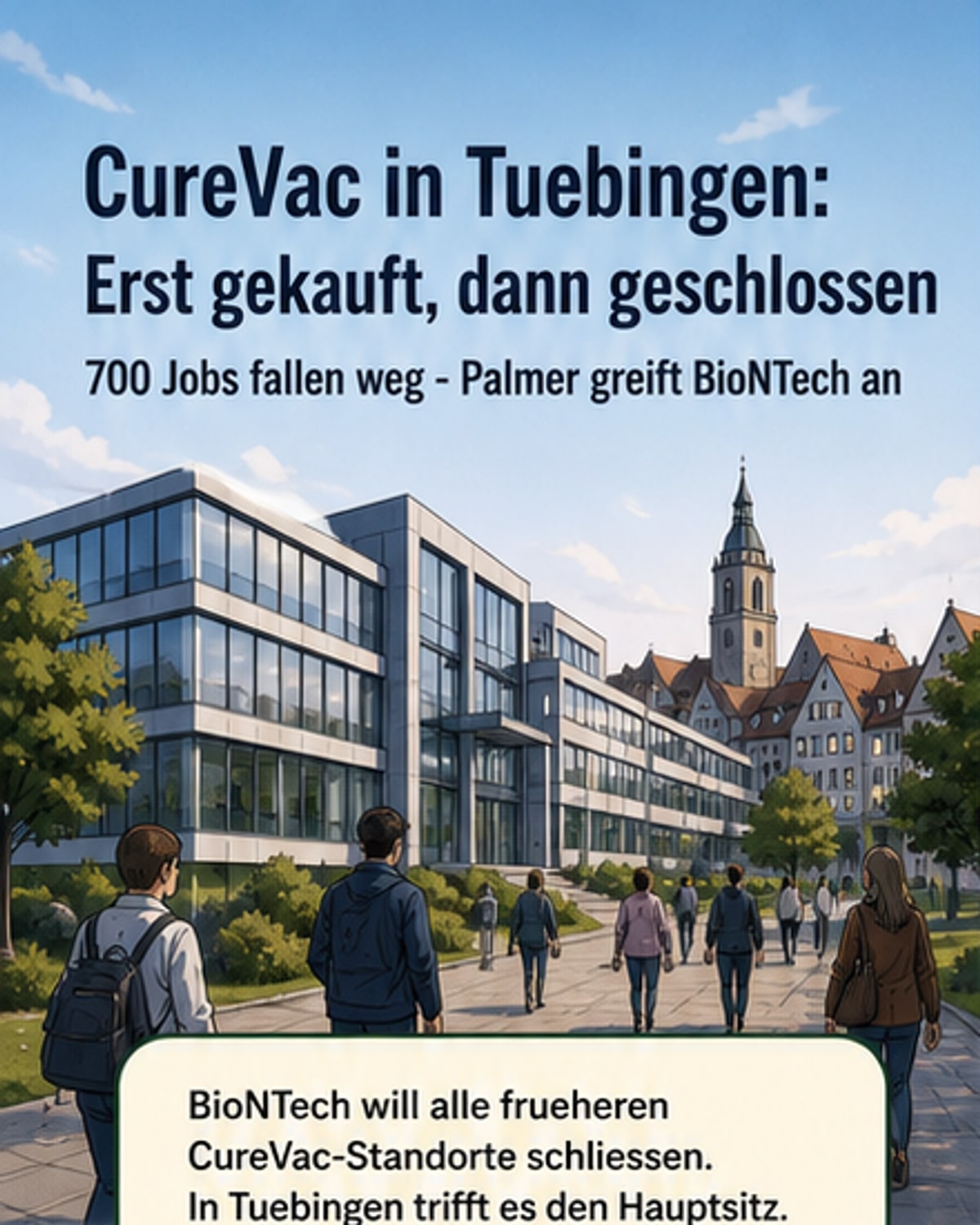 BioNTech schließt CureVac in Tübingen
