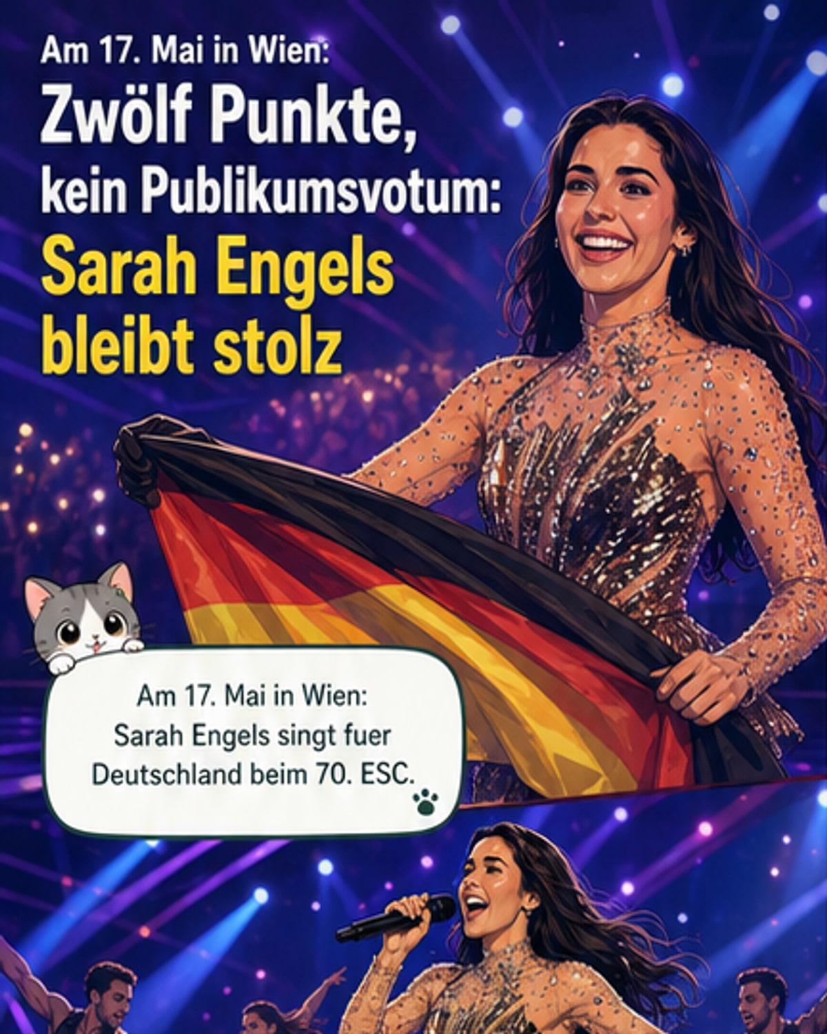 Sarah Engels trotz 12 Punkten glücklich