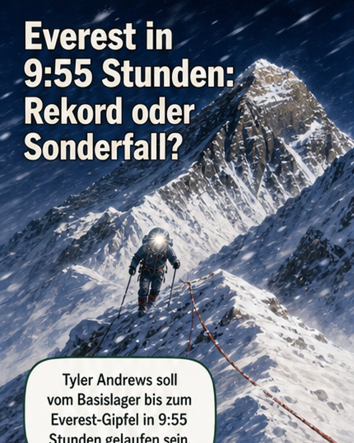 US-Sportler stürmt Everest in Rekordzeit