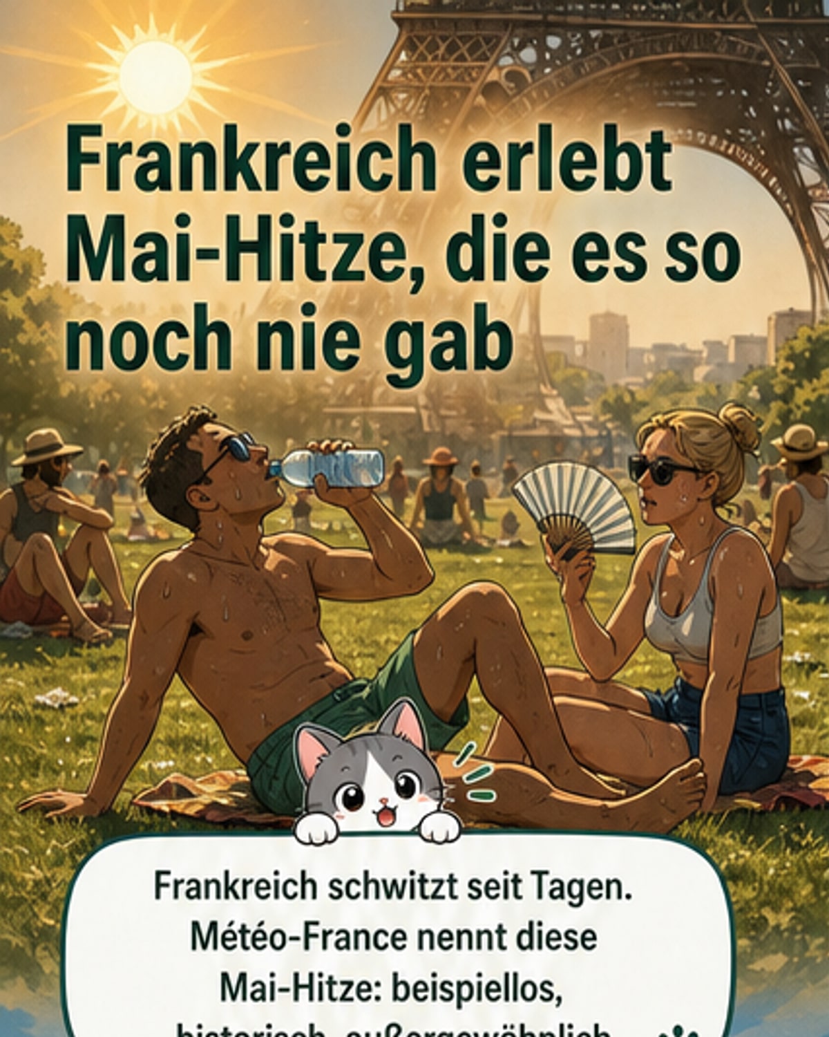 Hitzewelle in Frankreich ist historisch