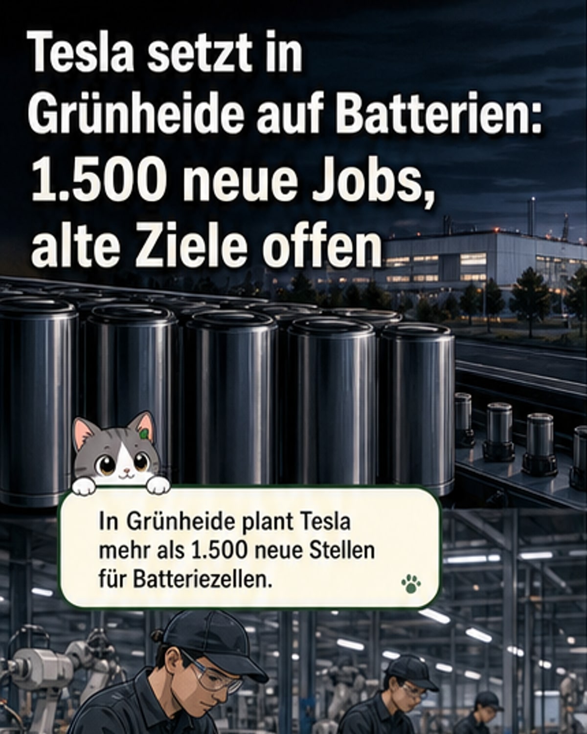 Tesla baut Batteriezellen in Grünheide