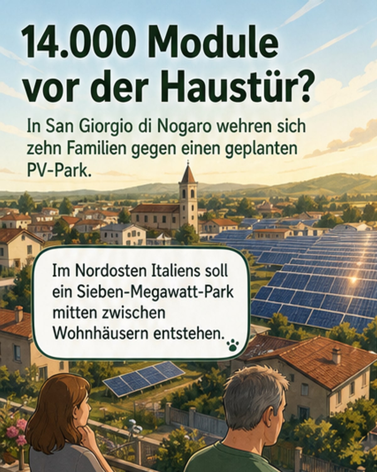 Streit um Solarpark in Wohnnähe