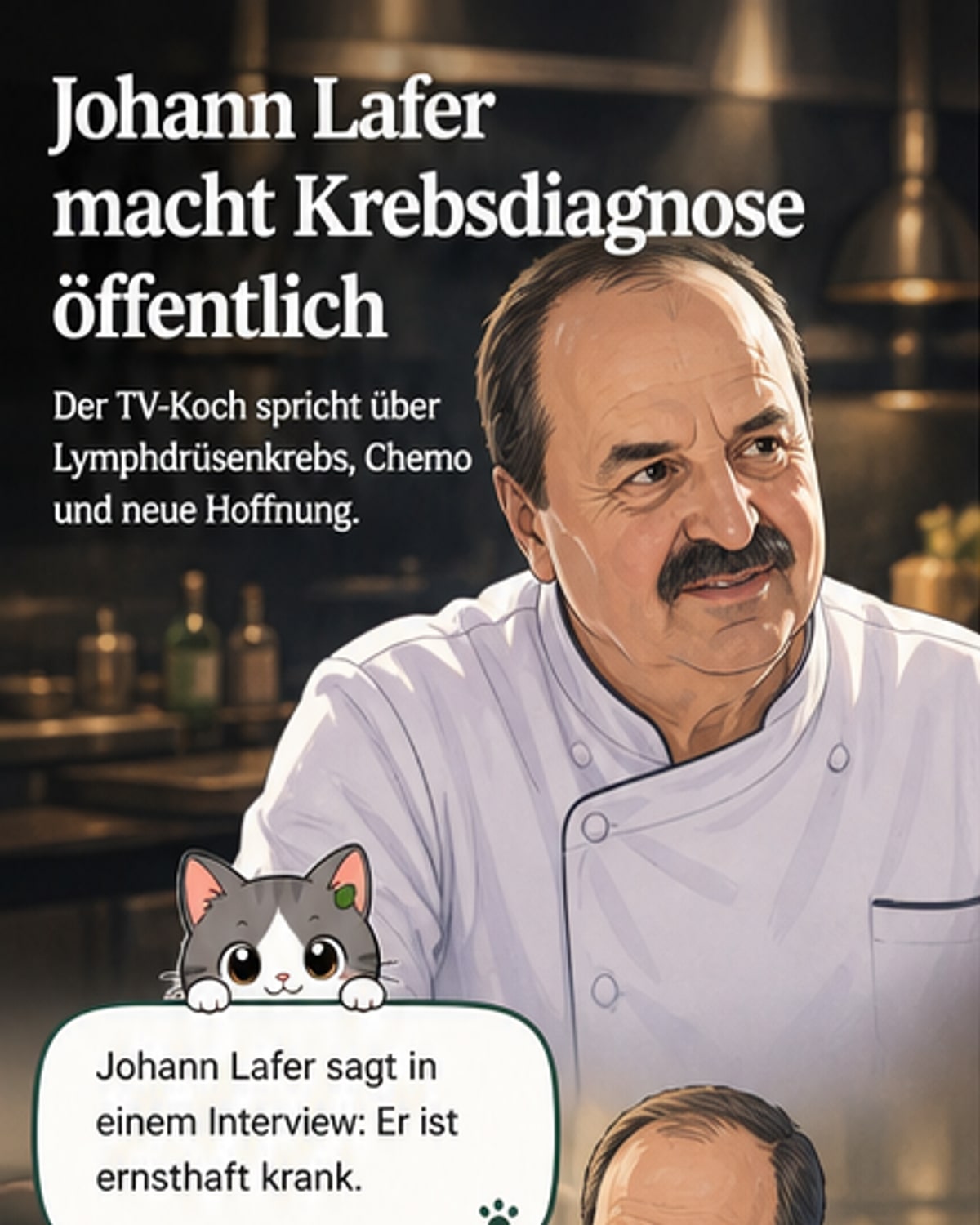Johann Lafer kämpft gegen Lymphdrüsenkrebs