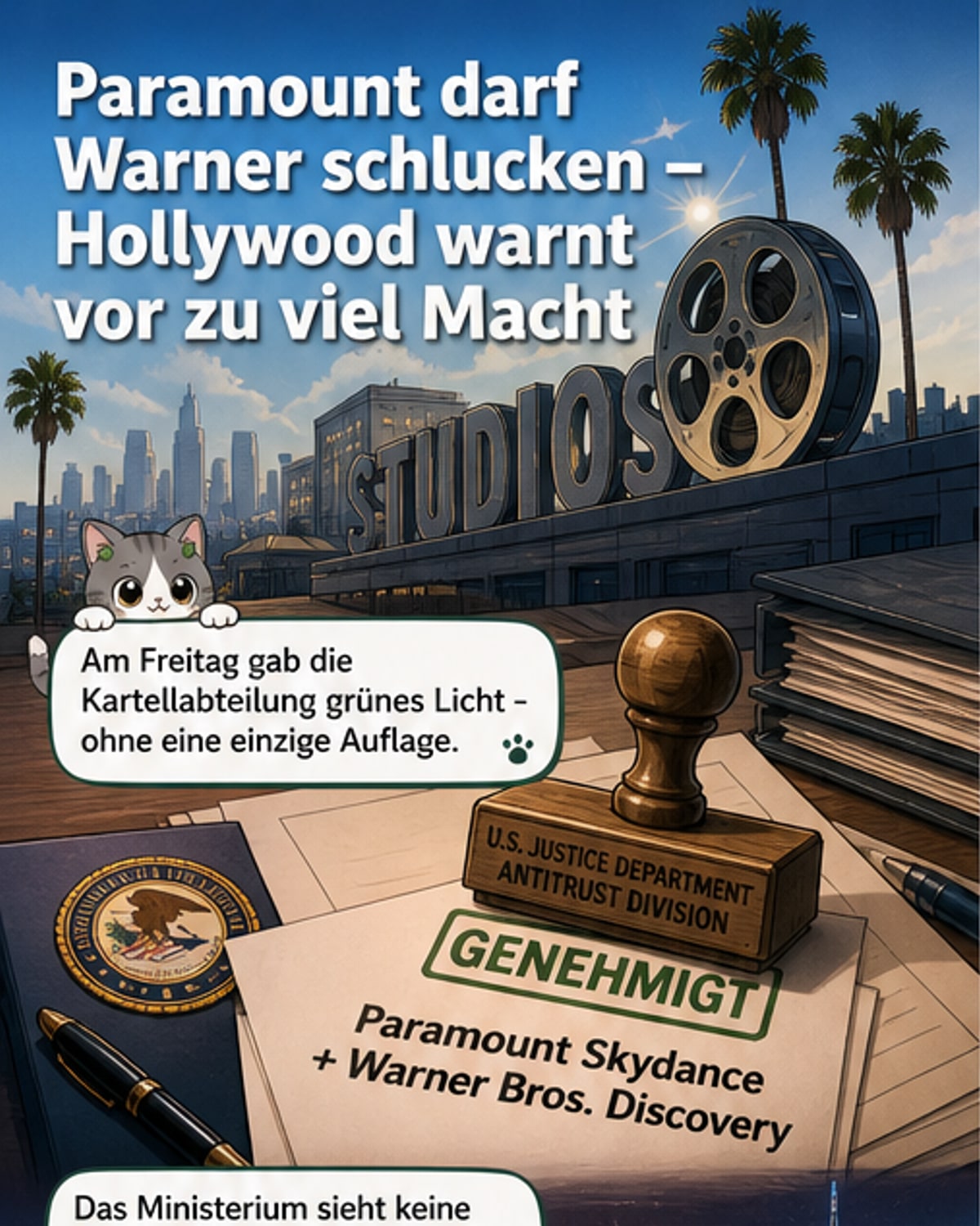 Paramount darf Warner Bros. übernehmen