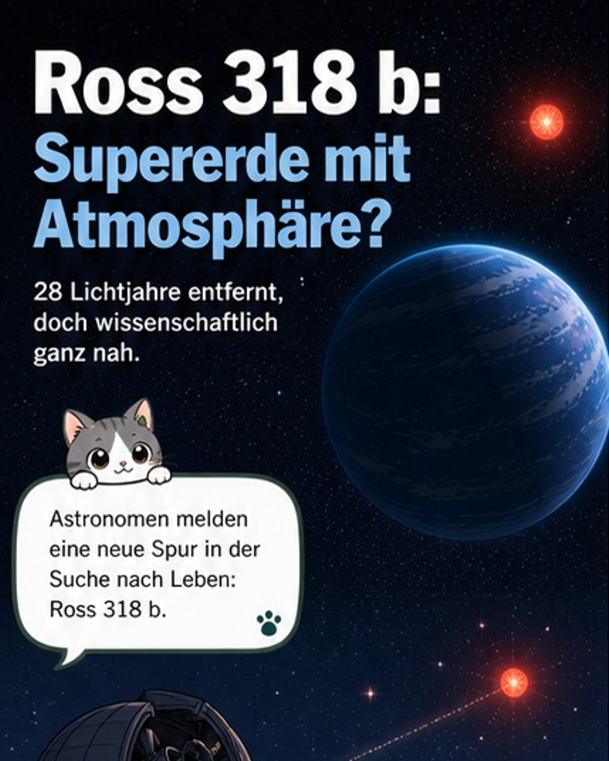 Supererde mit möglicher Atmosphäre entdeckt