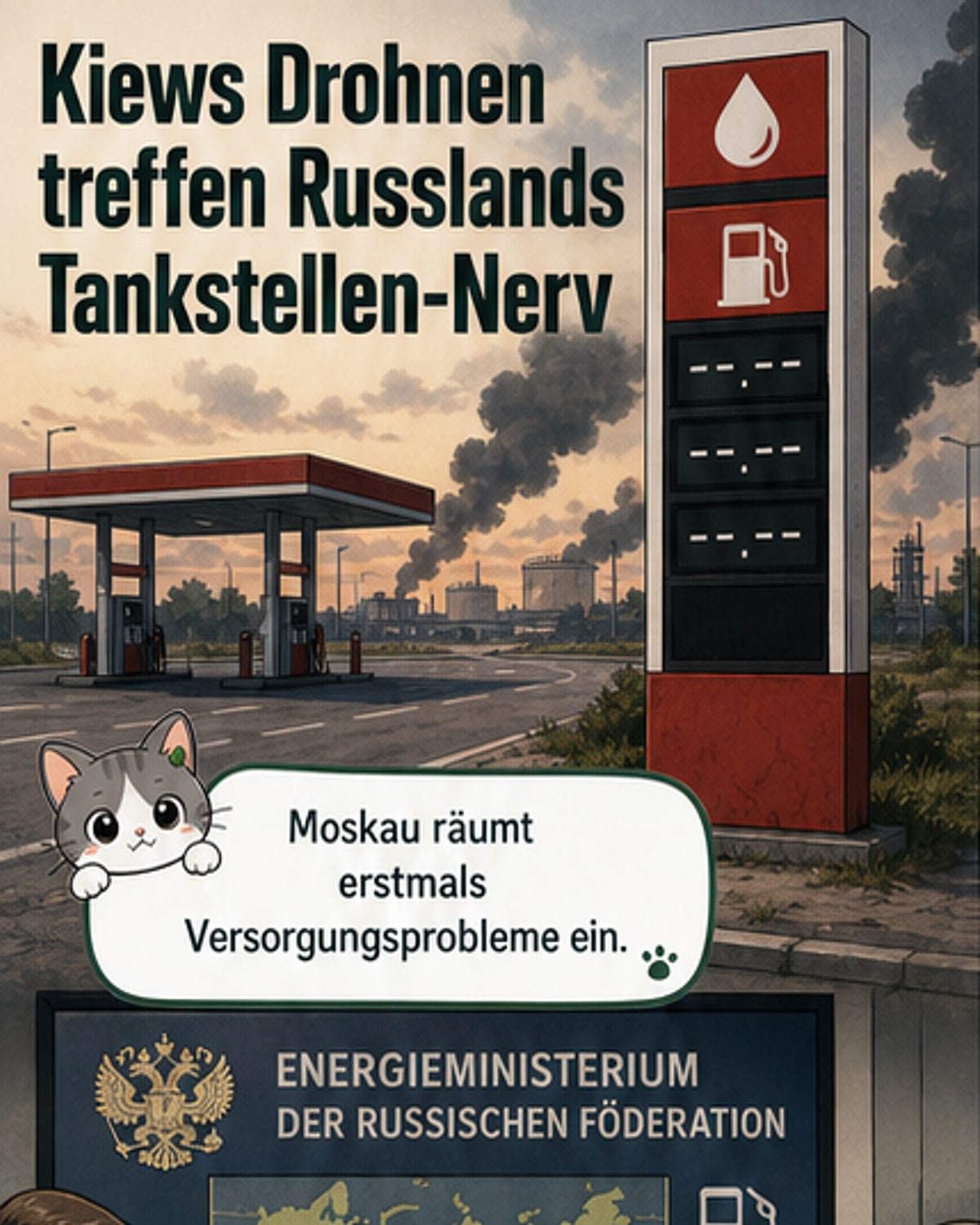 Russland räumt Kraftstoffprobleme ein