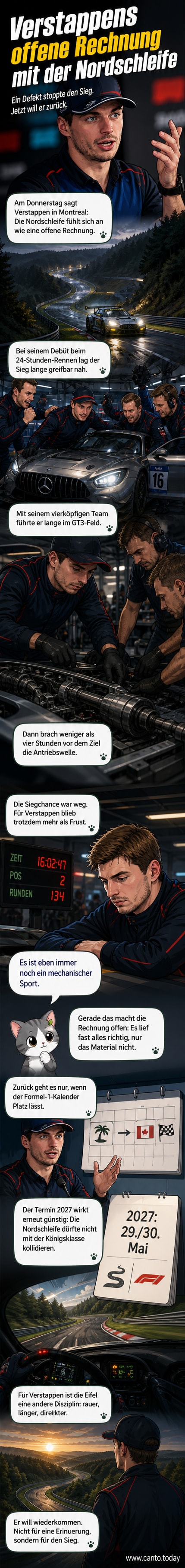 Max Verstappen im Mercedes-AMG GT3 auf der Nordschleife, Blick nach vorn, Konzentration im Gesicht.