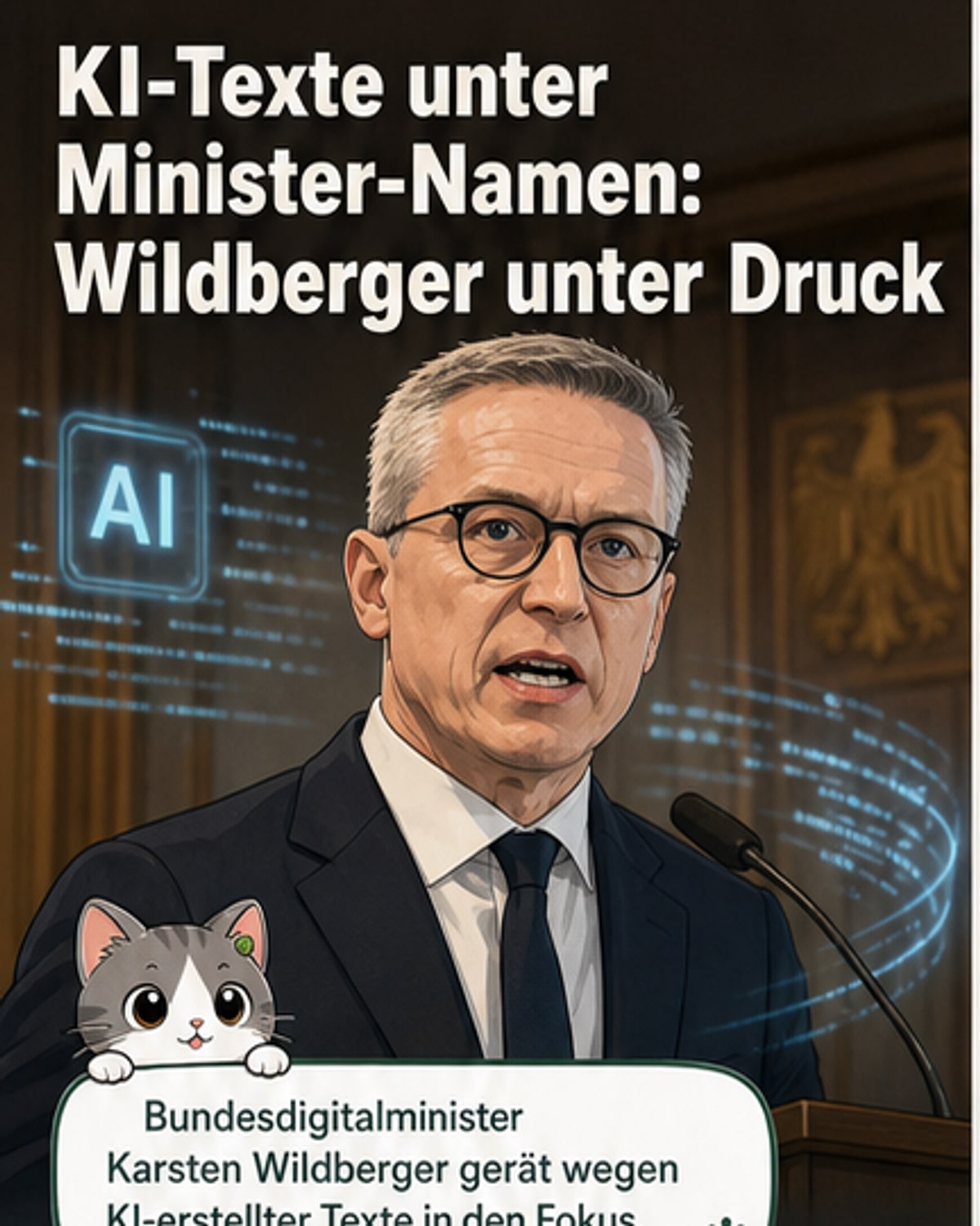 Minister nutzt KI für Reden – Debatte entbrannt
