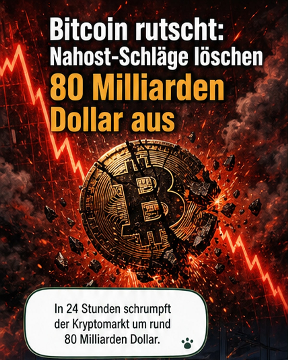 Bitcoin stürzt nach Nahost-Krise