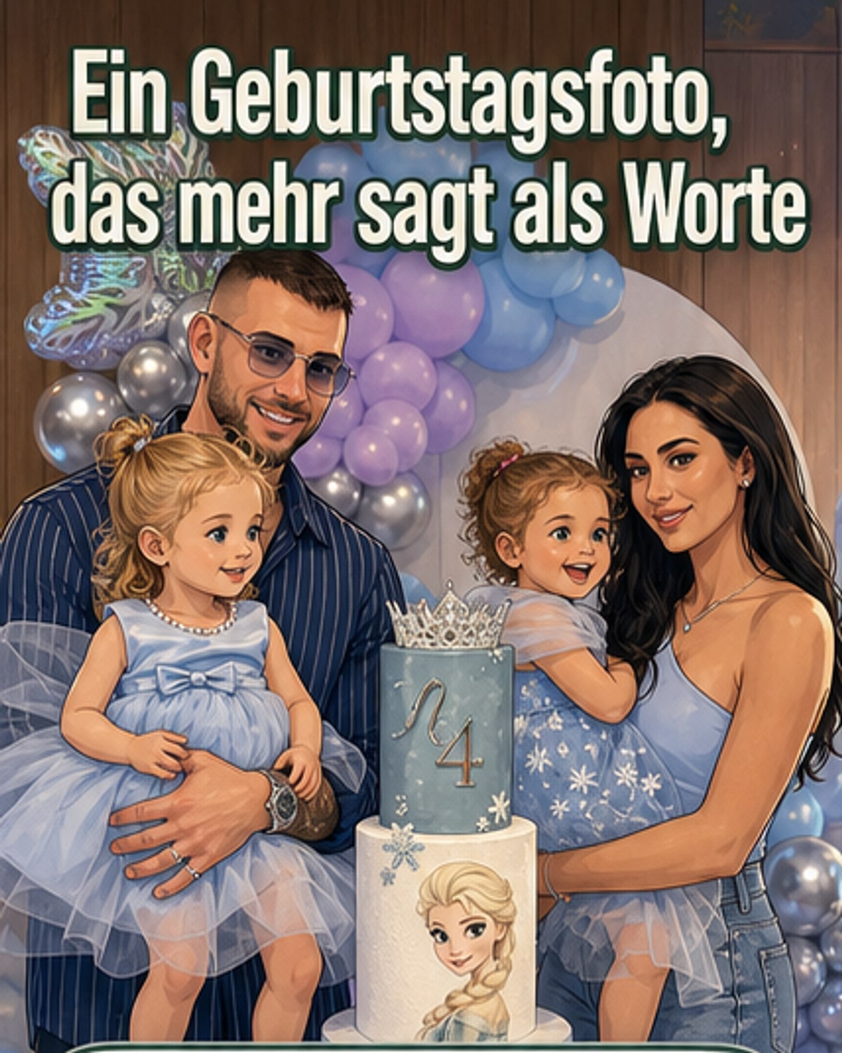 Yavuz-Paar rührt mit Familienfoto
