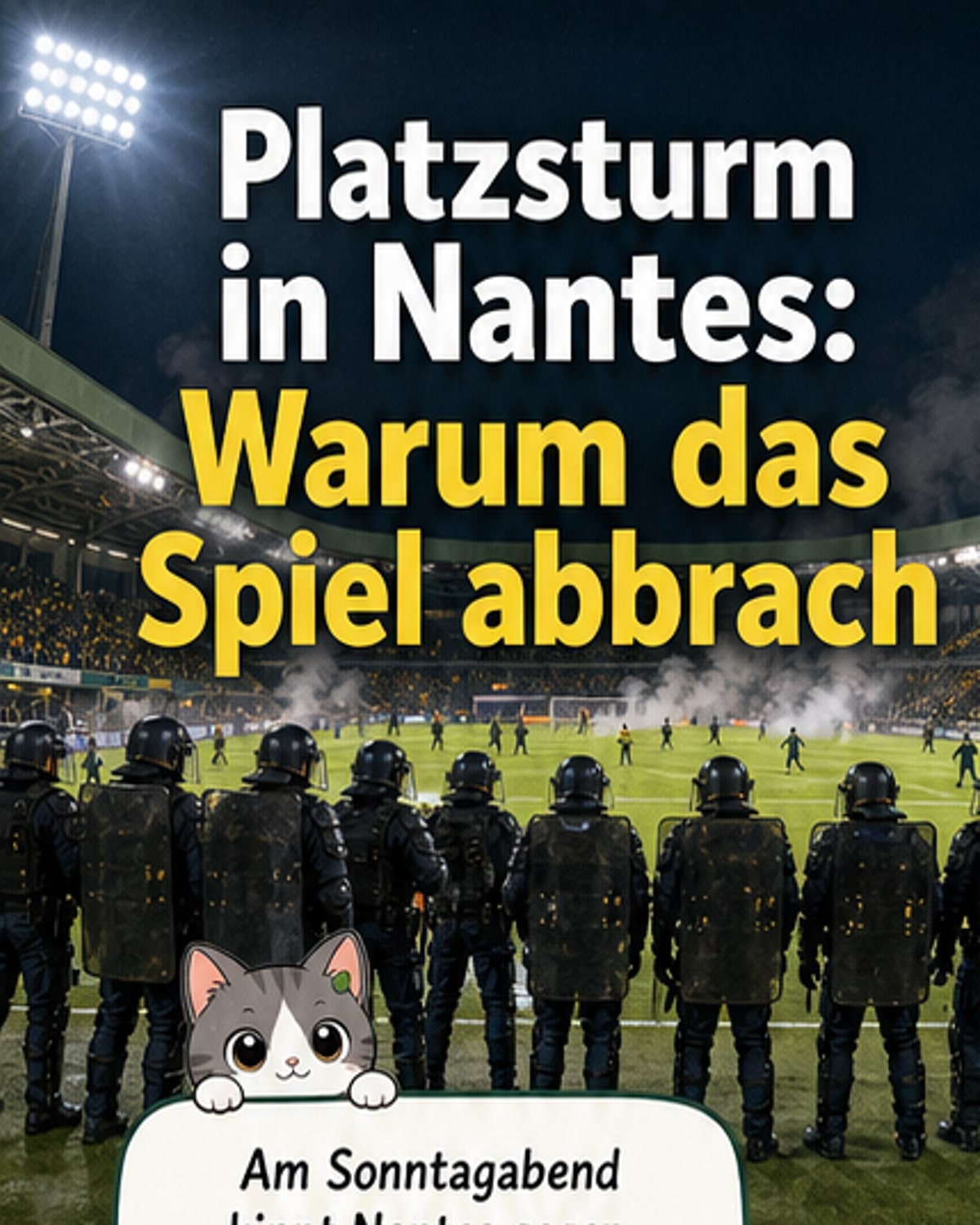 Vermummte Fans stürmen Platz