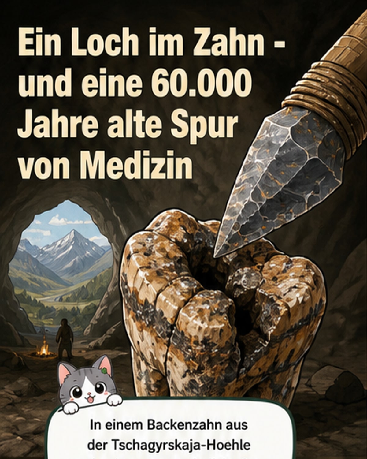 Neandertaler bohrten gegen Karies