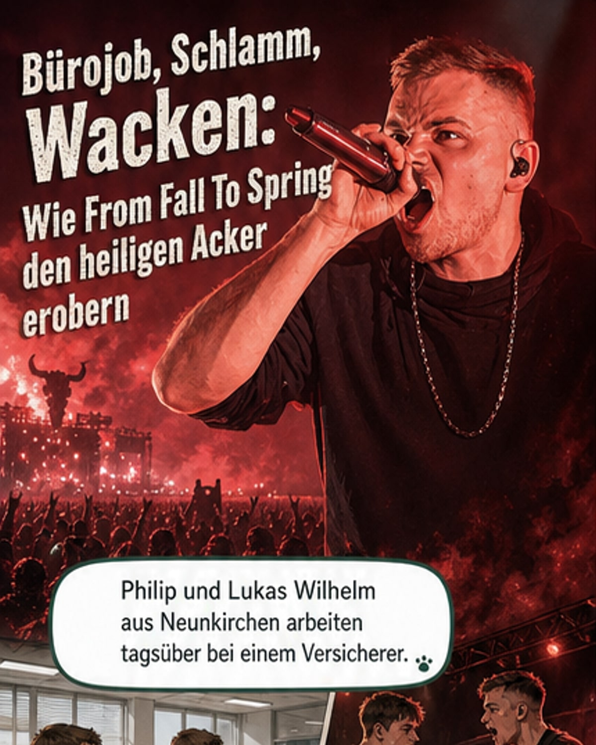 Vom Büro zum Metal-Festival