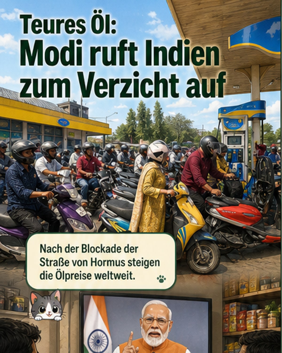 Indien ruft zu Sparmaßnahmen auf