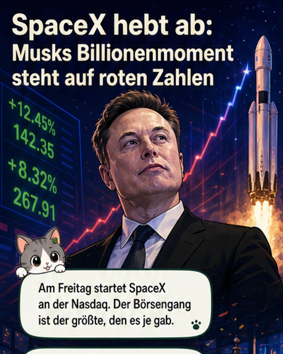 SpaceX-Börsengang macht Musk zum Billionär