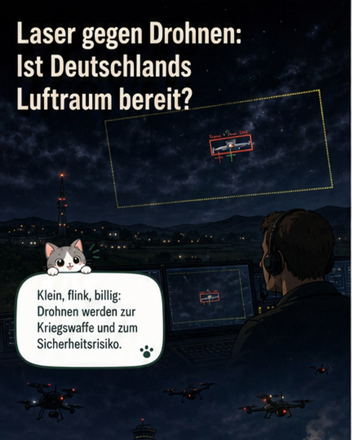 Laser trifft Drohne in Sekunde
