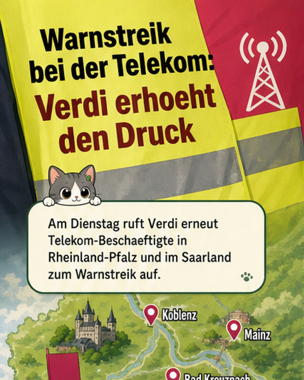 Neuer Warnstreik bei der Telekom