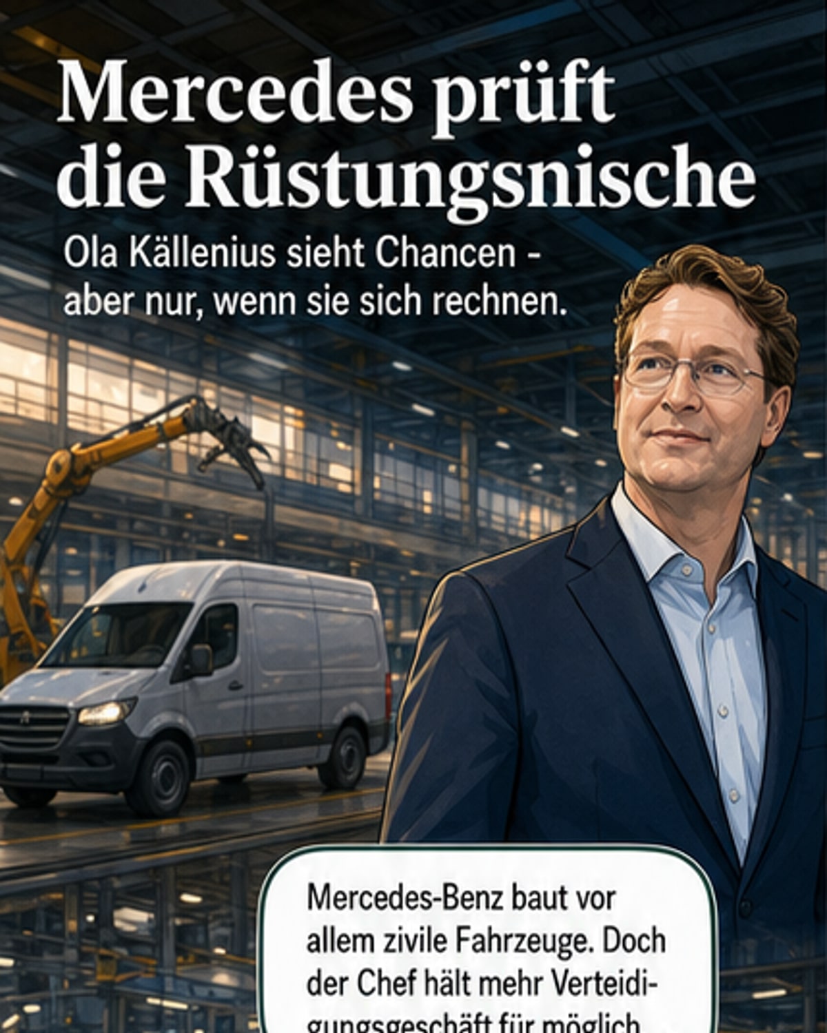 Mercedes-Chef denkt über Rüstungsgeschäft nach