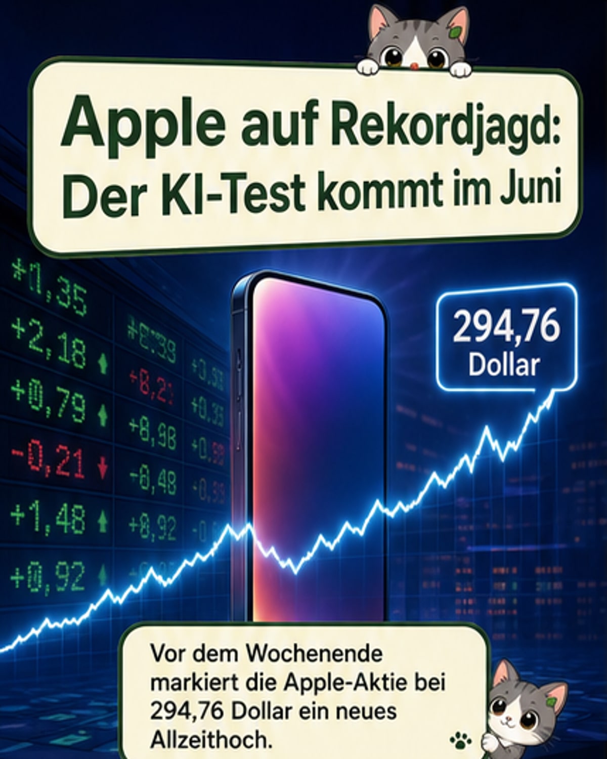 Apple-Aktie klettert – KI-Wende im Juni?