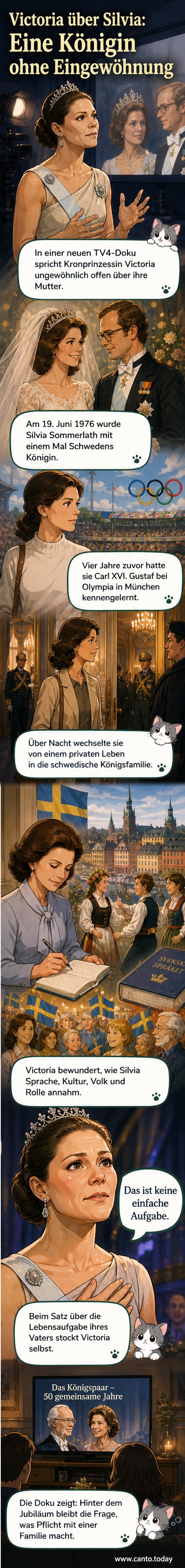 Kronprinzessin Victoria von Schweden spricht emotional über ihre Mutter Königin Silvia in einer neuen Dokumentation zur Goldenen Hochzeit der Eltern.