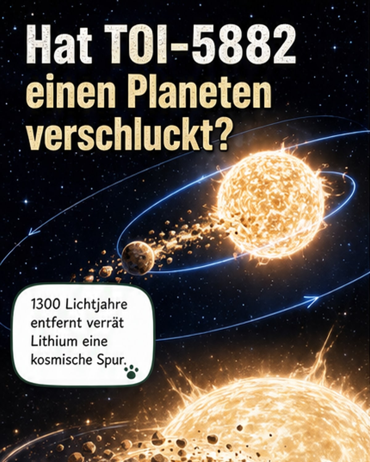 Stern verschlang möglicherweise Supererde
