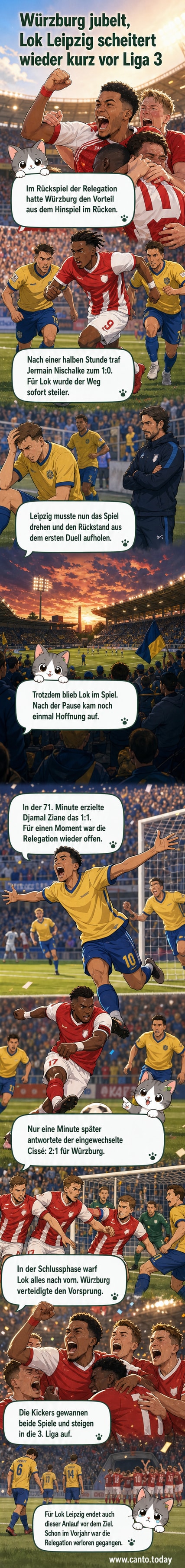 Würzburger Kickers feiern nach dem 2:1-Sieg gegen Lok Leipzig den Aufstieg in die 3. Liga.
