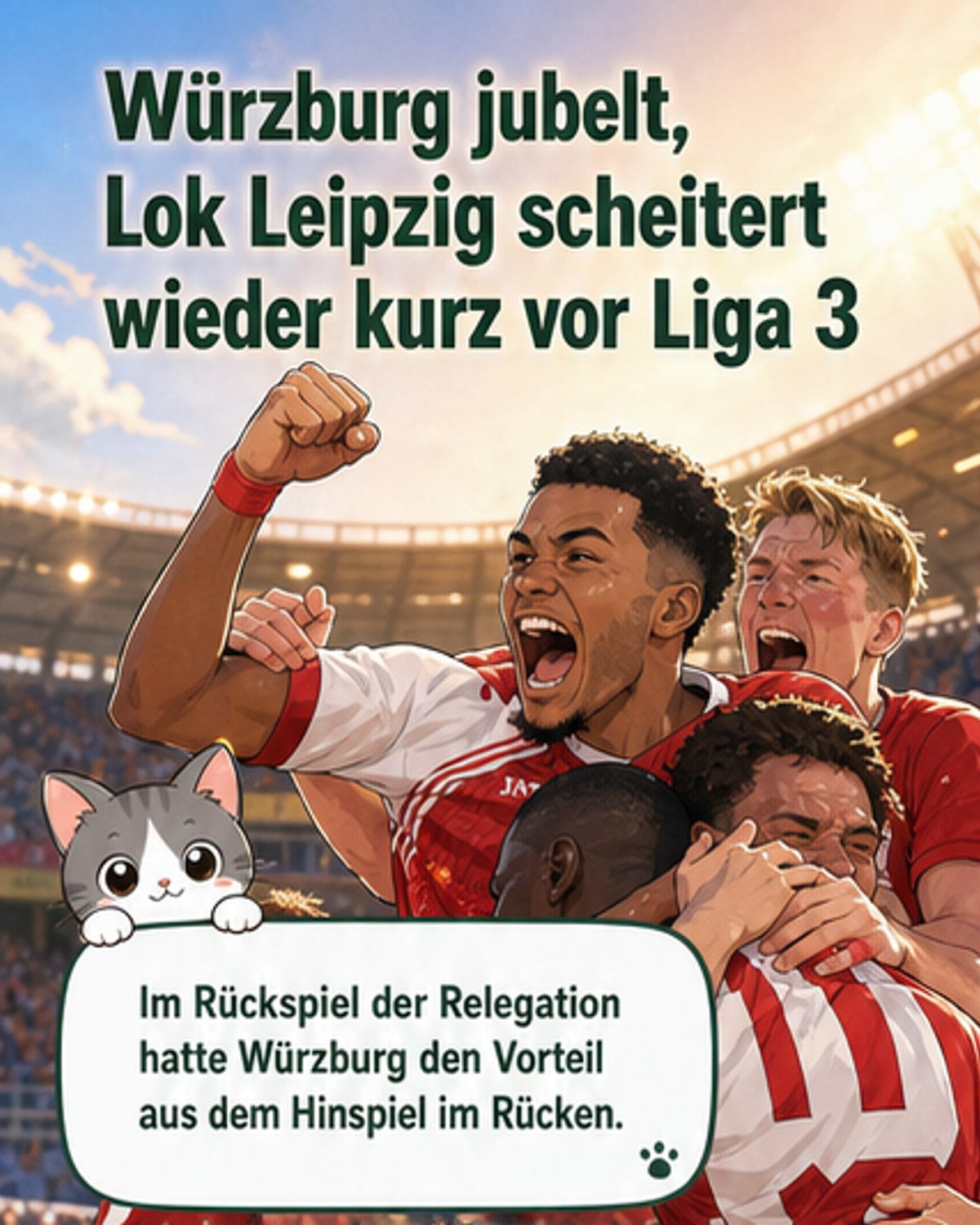Würzburg steigt in die 3. Liga auf