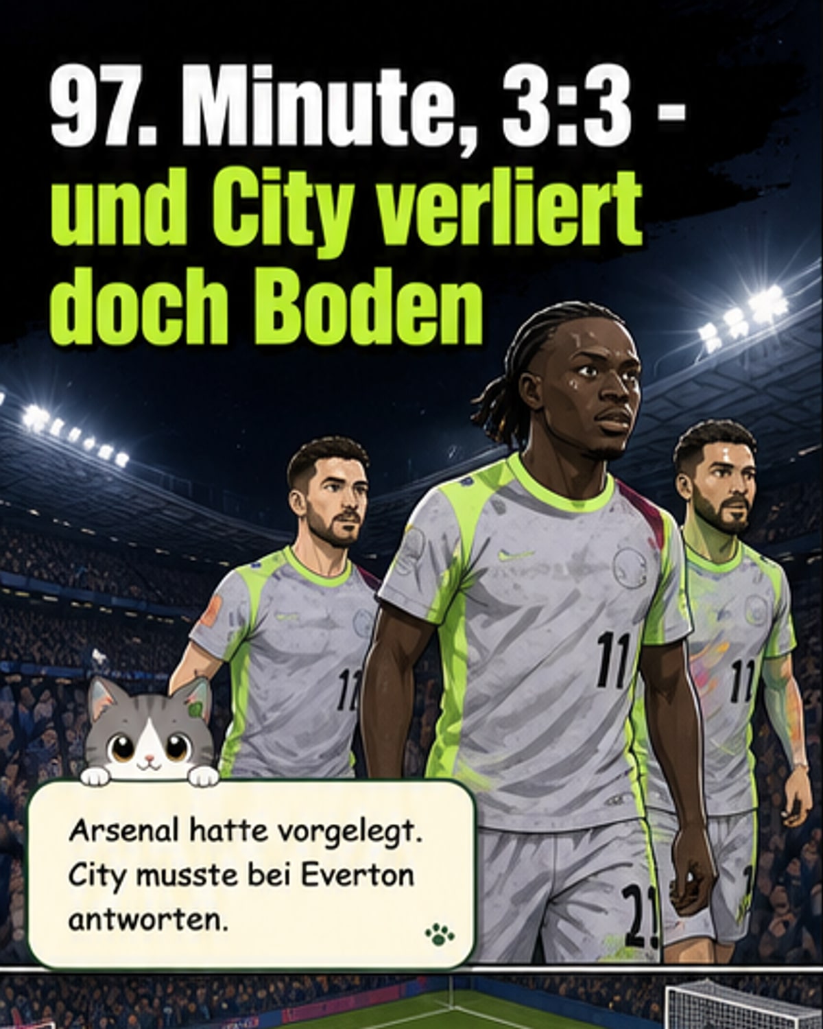 Dramatischer 3:3-Ausgleich in der Nachspielzeit