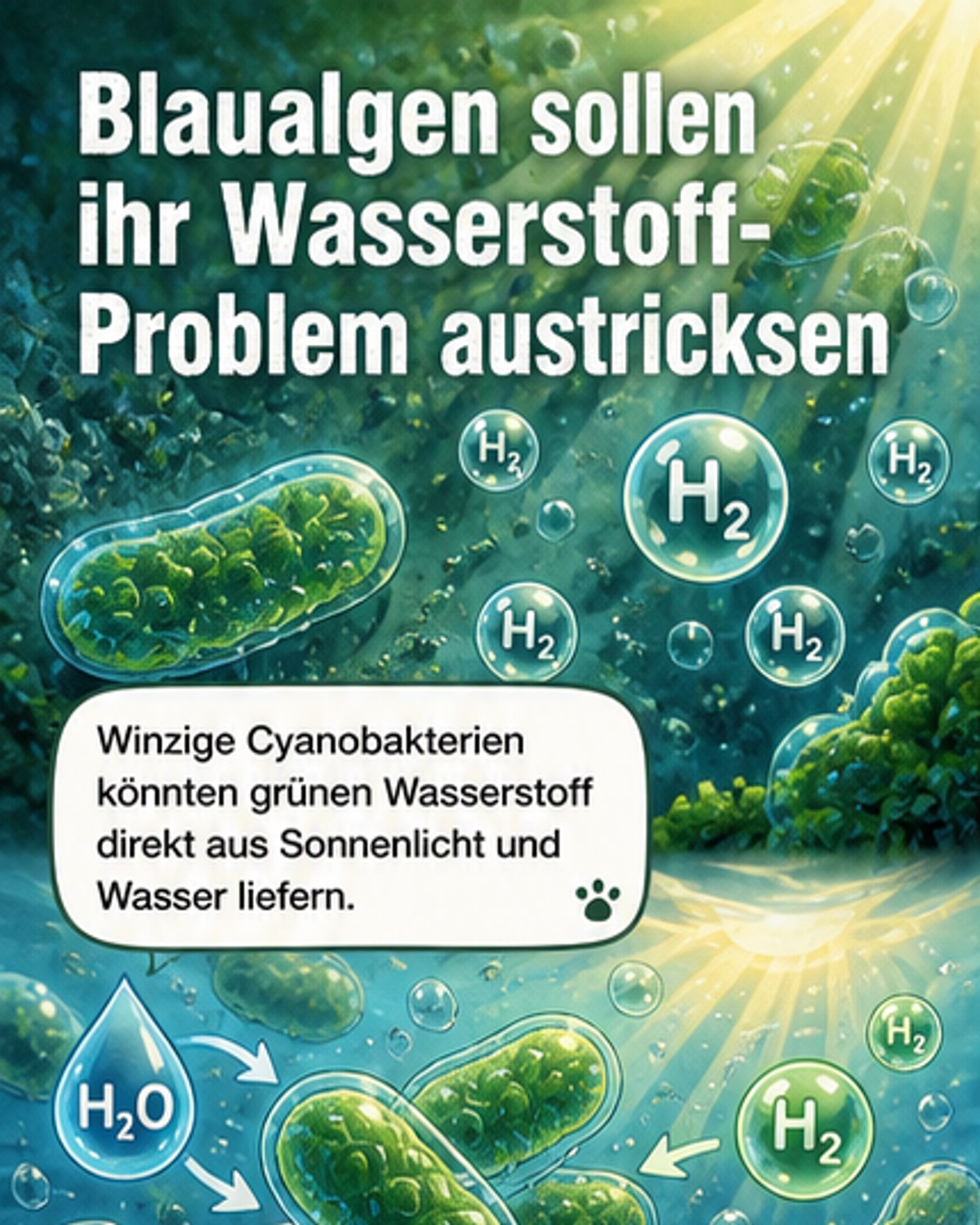 Blaualgen liefern länger grünen Wasserstoff
