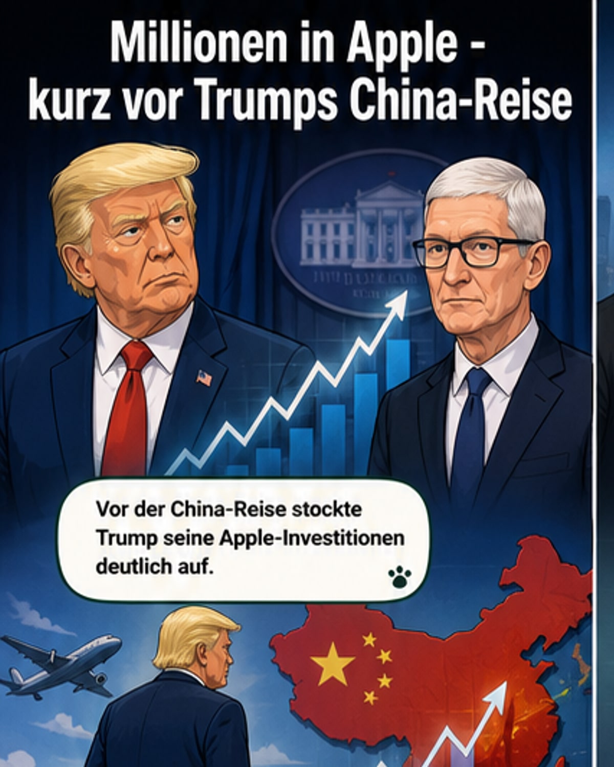 Trump kaufte Apple-Aktien vor China-Besuch