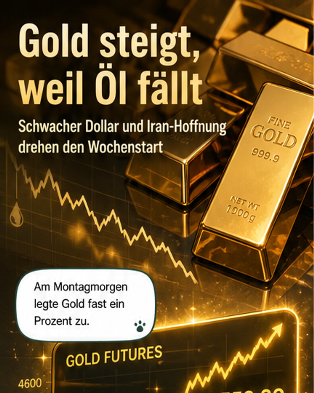 Goldpreis steigt zum Wochenstart