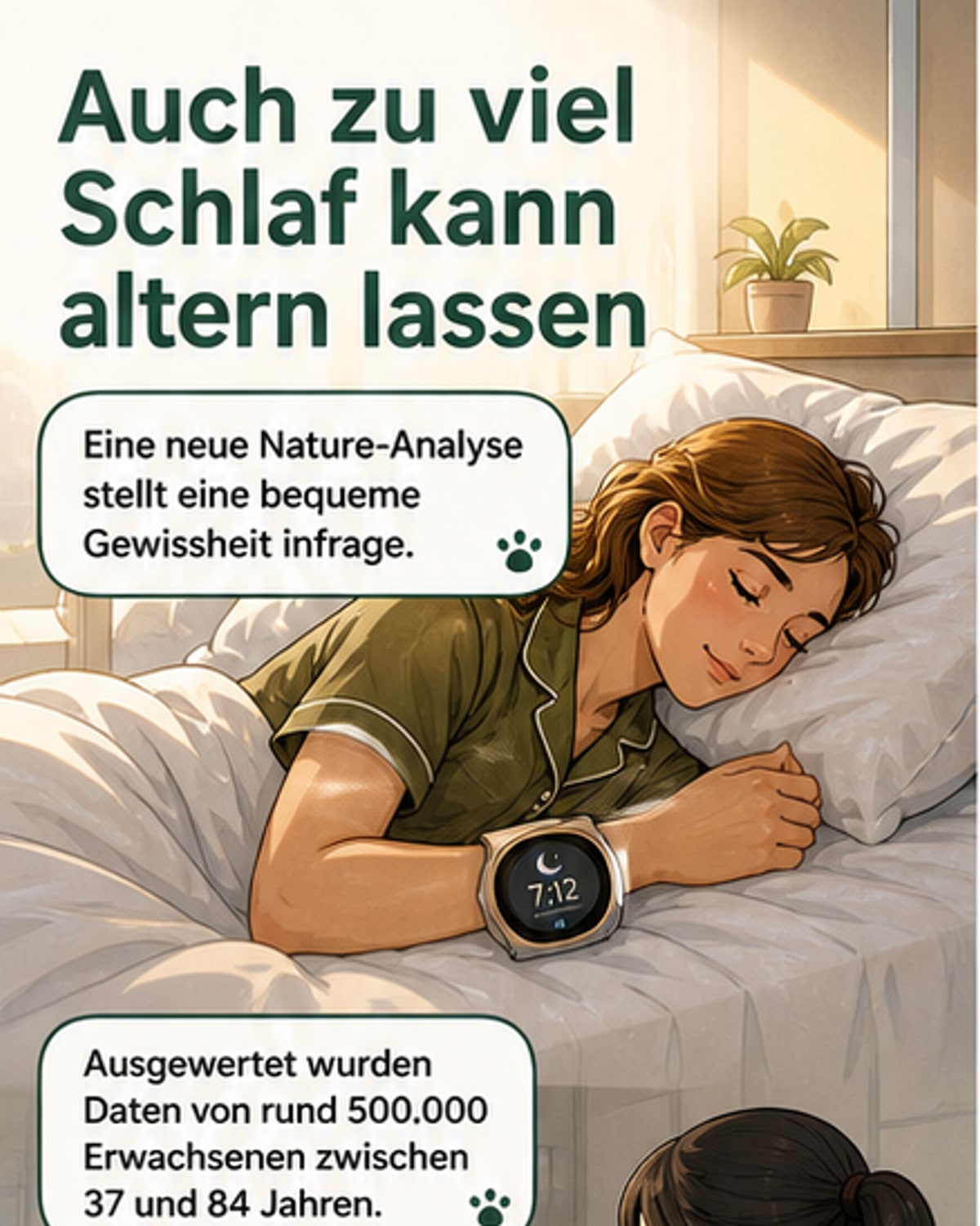 Zu viel Schlaf beschleunigt das Altern