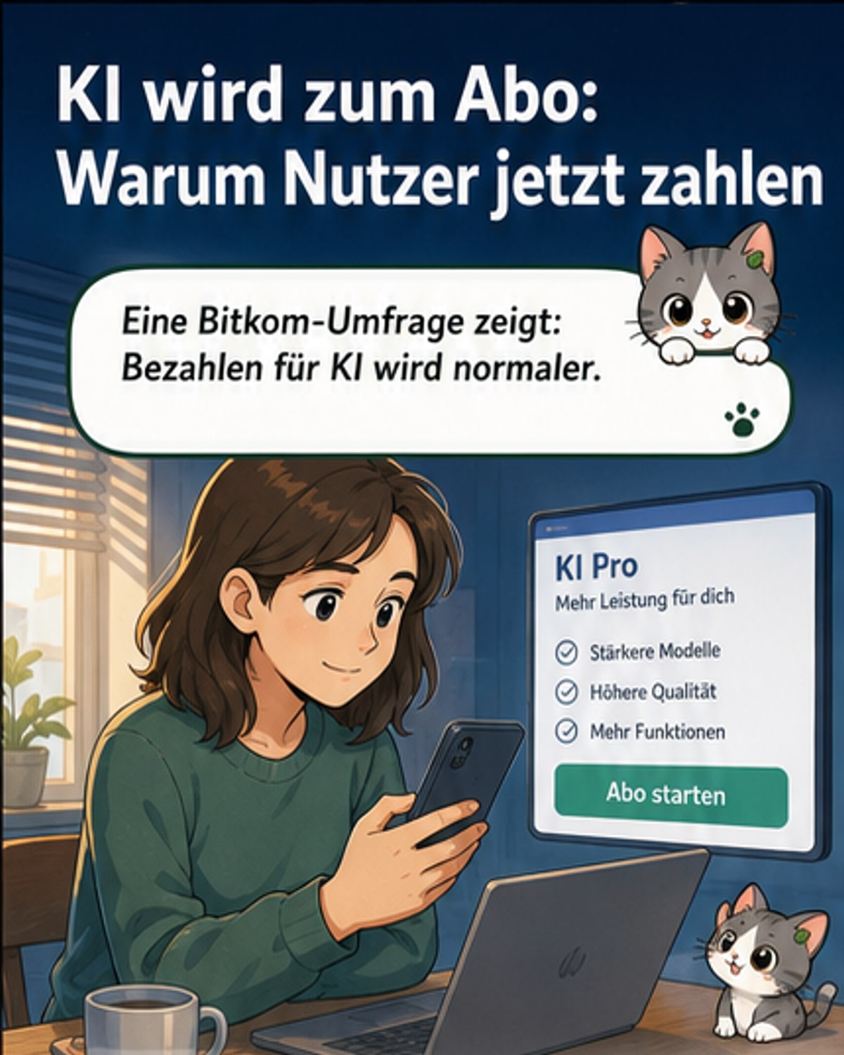 Mehr Nutzer zahlen für KI-Dienste