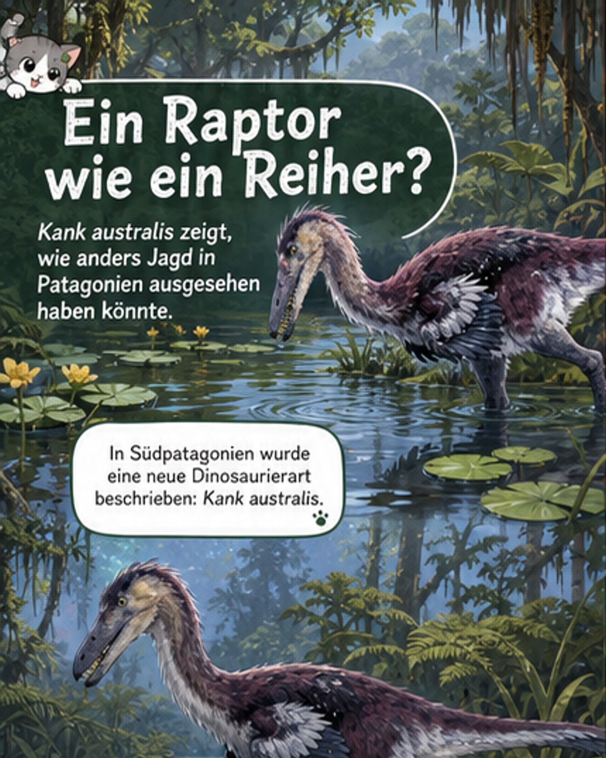Neue Dinosaurierart jagte wie ein Reiher