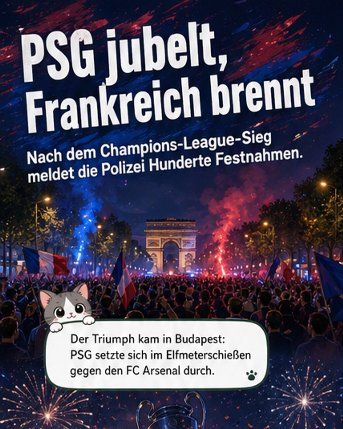 PSG-Sieg löst Krawalle in ganz Frankreich aus