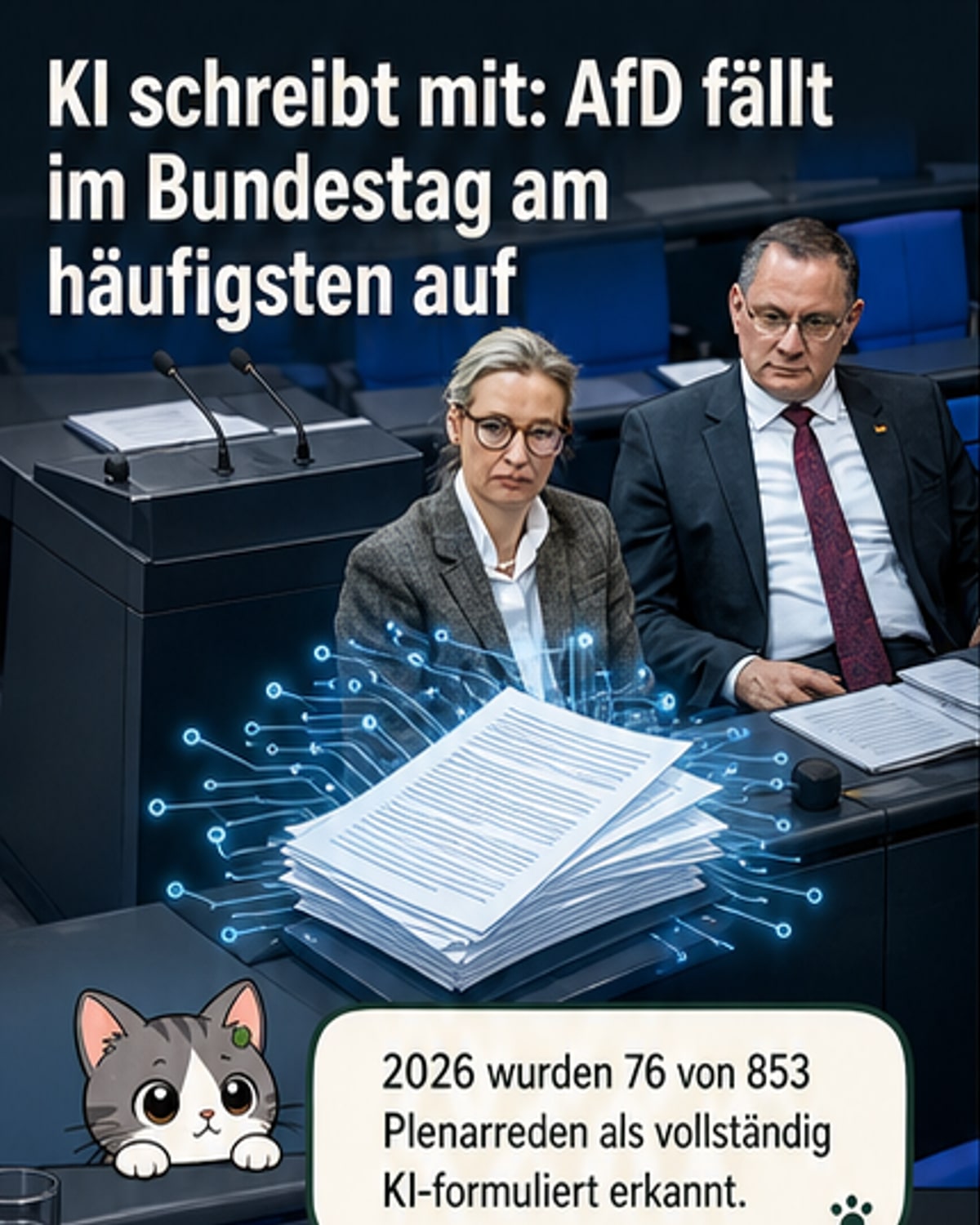 KI im Bundestag: Wer spricht noch selbst?