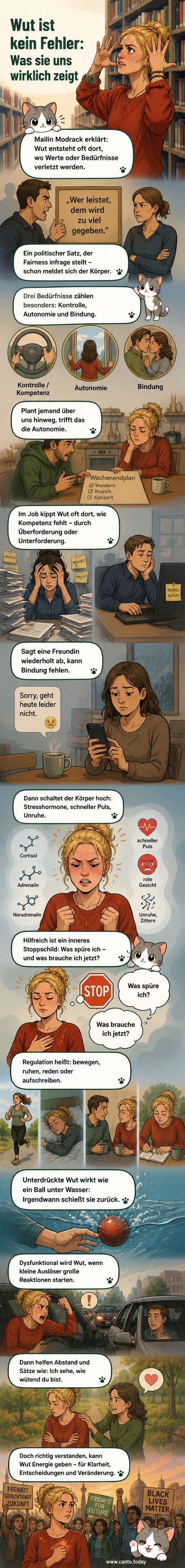 Eine Person mit hochrotem Gesicht und erhobener Stimme, Türen knallen – doch über ihr erscheint ein nachdenkliches, ruhiges Gesicht, das nach Verständnis sucht.