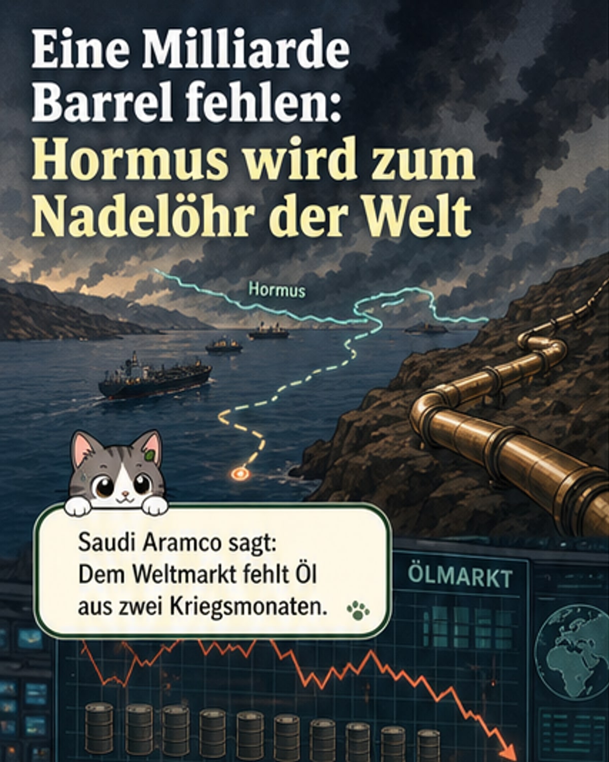 Weltmarkt fehlt eine Milliarde Barrel Öl