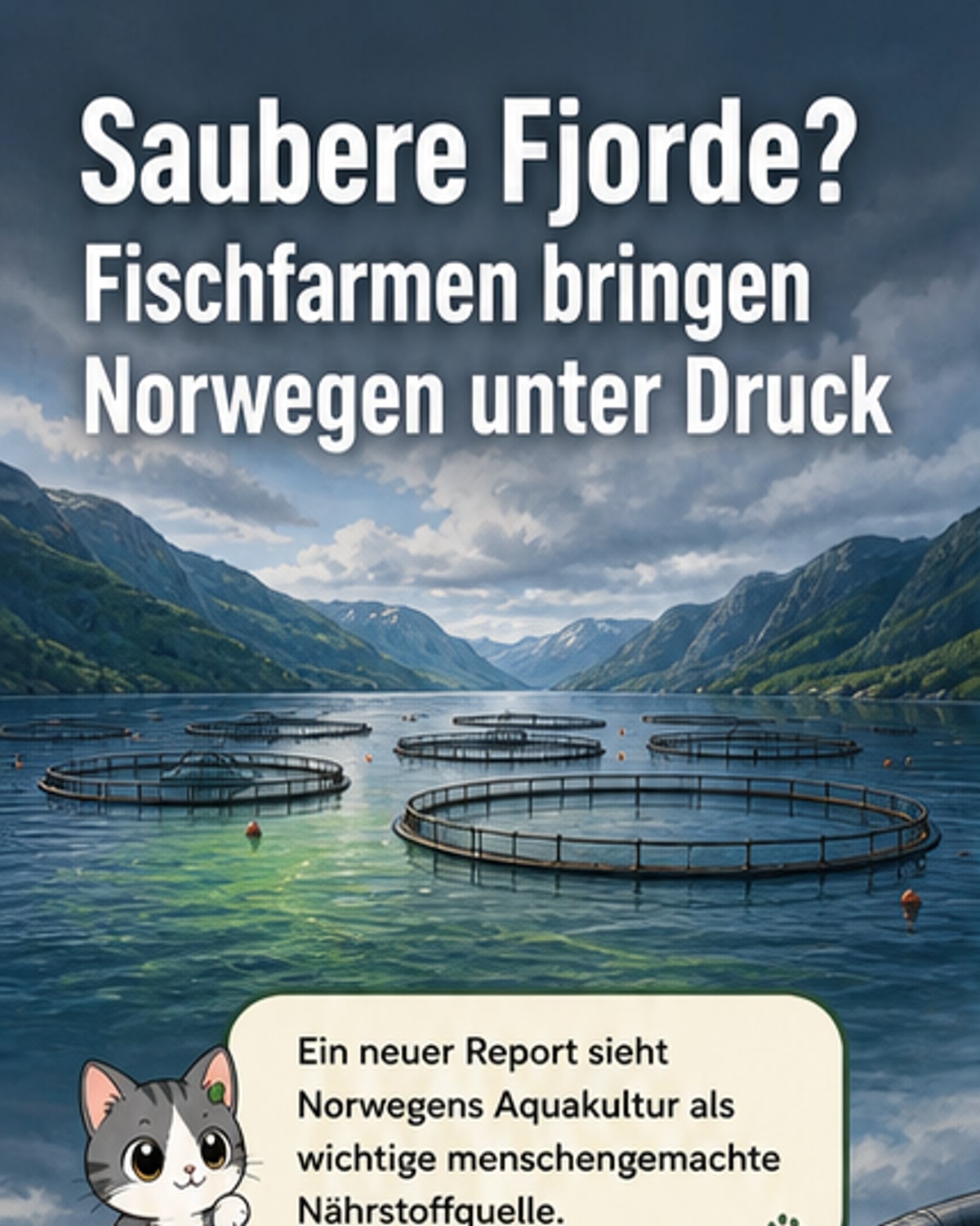 Fischfarmen verschmutzen Fjorde wie Großstädte