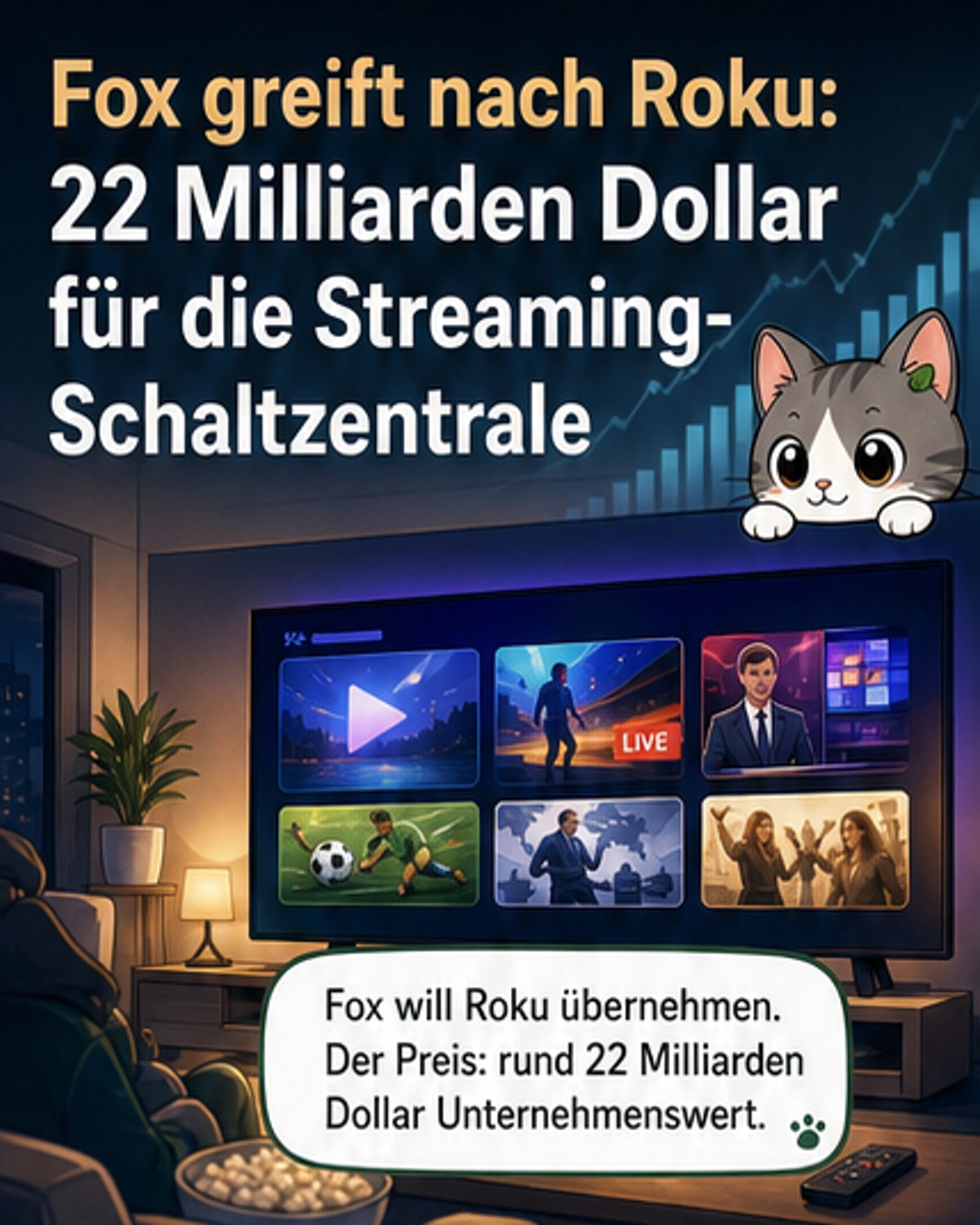 Fox kauft Roku für 22 Mrd. $